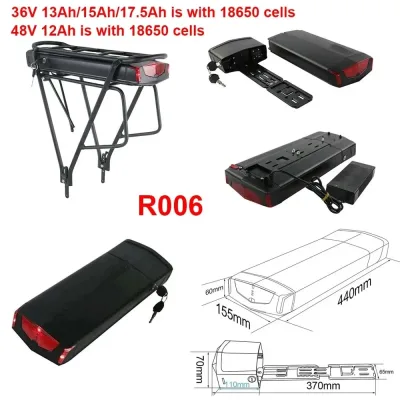 Batterie au lithium pour porte-bagages de vélo – image 2
