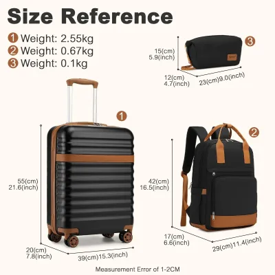 Ensemble valise rigide, sac à dos et trousse – image 2