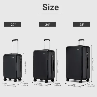 Lot de 3 valises rigides empilables – image 2