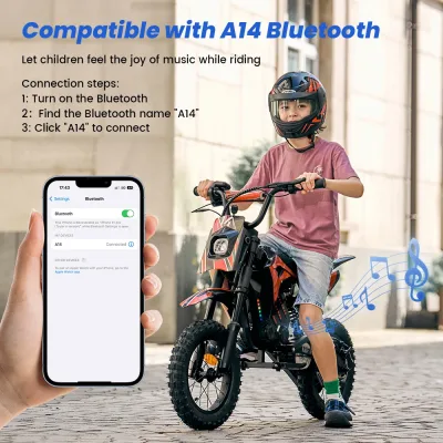 Moto électrique tout-terrain enfant rouge ou verte – image 3