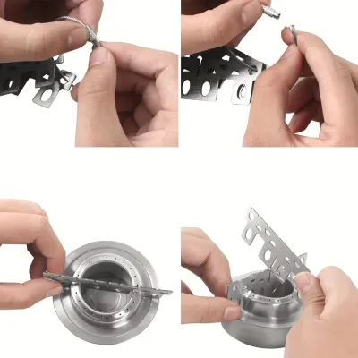 Réchaud à alcool de camping en alliage d'aluminium – image 2