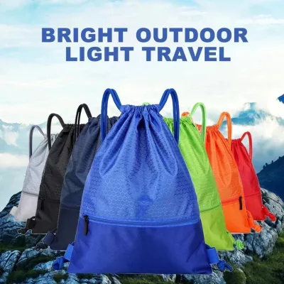Sac à dos en nylon à cordon de serrage – image 2