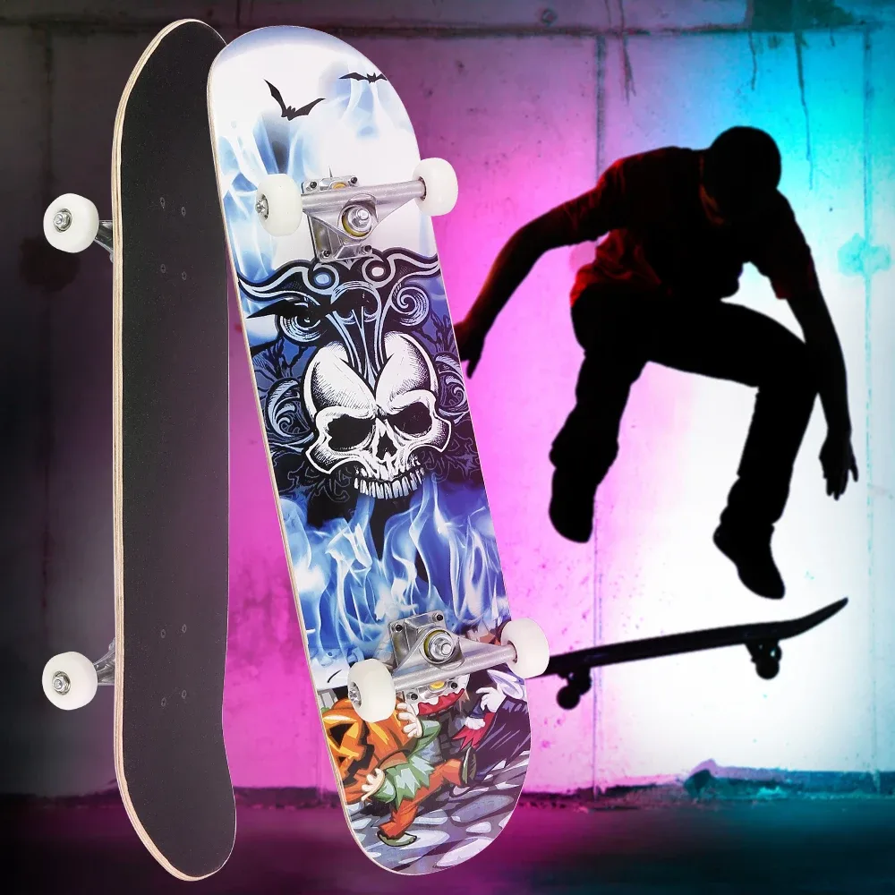 Skateboard complet en érable, double bascule