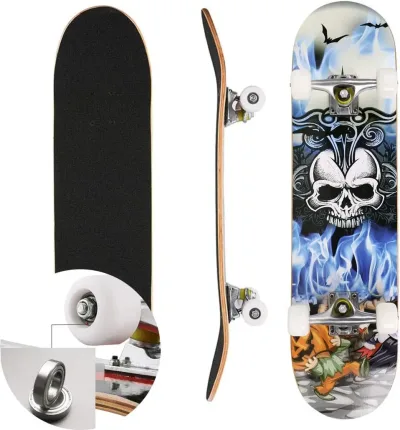 Skateboard complet en érable, double bascule – image 2