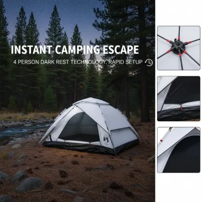 Tente de camping à dôme 4 personnes – image 2