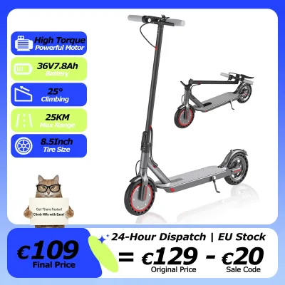 Trottinette électrique pliable à pneus pleins
