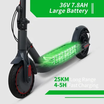 Trottinette électrique pliable à pneus pleins – image 2
