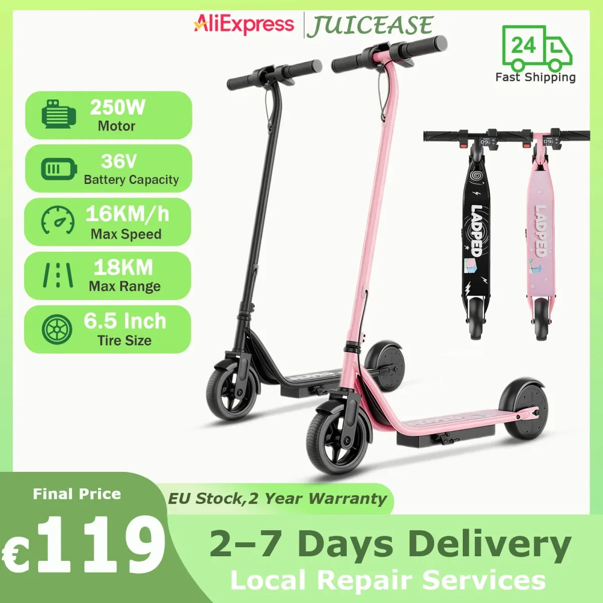 Trottinette électrique pliable pour enfant