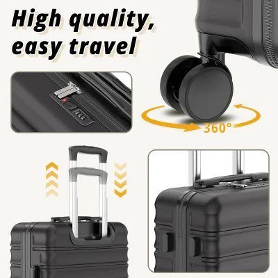 Valise cabine ABS à roulettes pivotantes – image 2