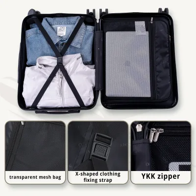 Valise cabine ABS à roulettes pivotantes – image 3