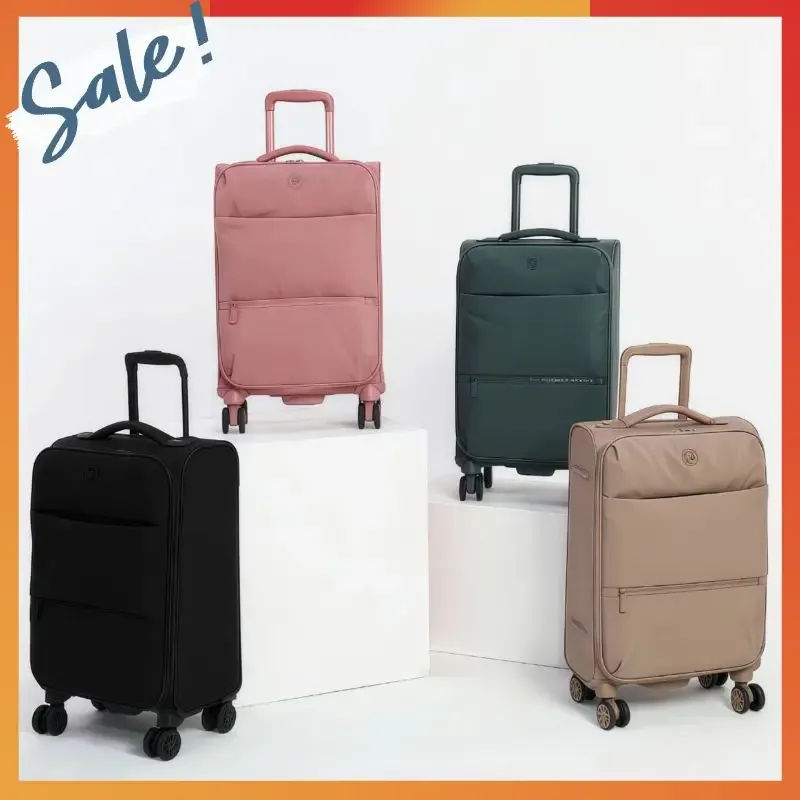 Valise cabine chariot en nylon, 4 roues