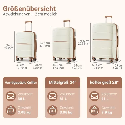 Valise rigide 4 roues en polypropylène – image 2