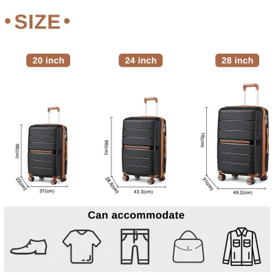 Valise rigide à 8 roues et serrure à code TSA – image 2