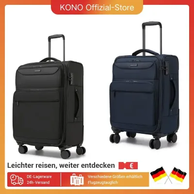 Valise souple en polyester avec 4 roulettes