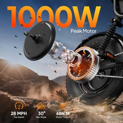Vélo électrique 40,5 cm à batterie amovible – image 2