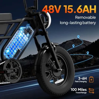 Vélo électrique 40,5 cm à batterie amovible – image 3