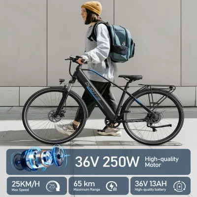 Vélo électrique de ville à double disque – image 2