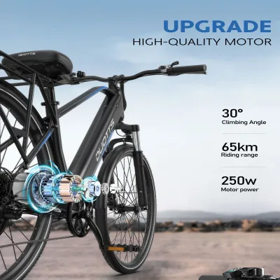 Vélo électrique de ville à double disque – image 3