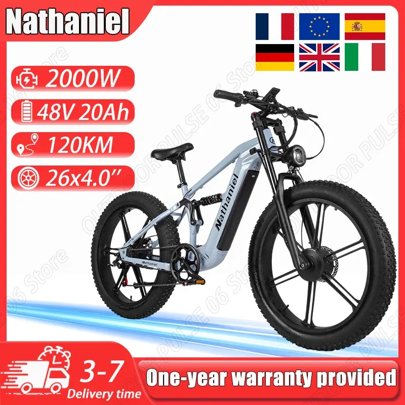 Vélo électrique tout-terrain 7 vitesses adulte